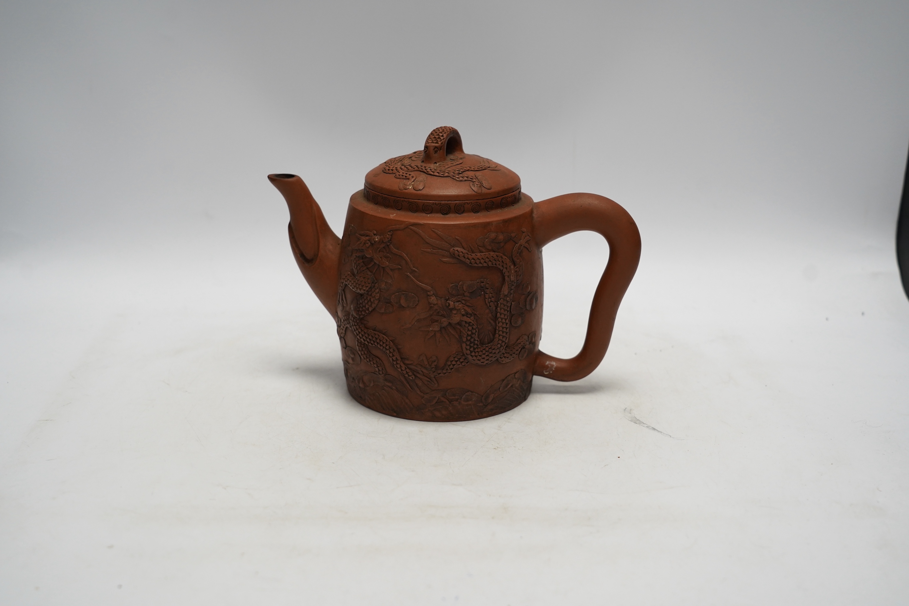 A Chinese Yixing ‘dragon’ teapot, 18cm high